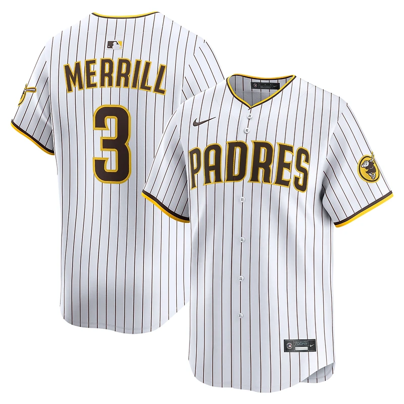 Maillot de joueur alternatif Nike Jackson Merrill blanc des San Diego Padres pour homme
