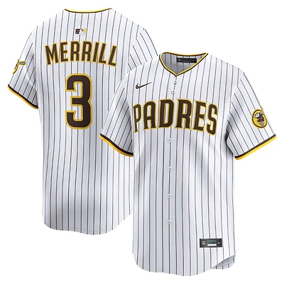 Maillot de joueur alternatif Nike Jackson Merrill blanc des San Diego Padres pour homme