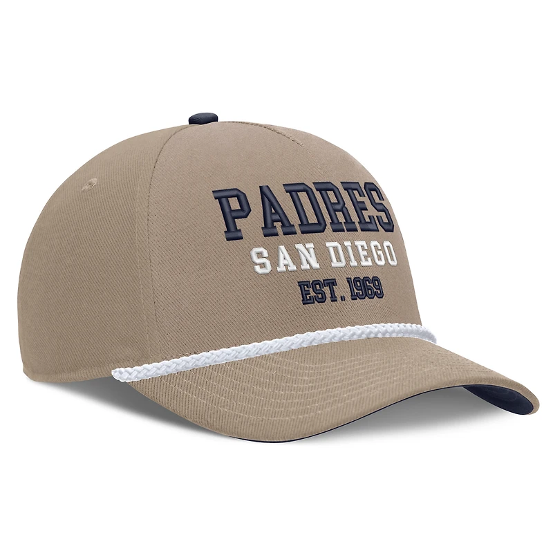 Casquette Nike kaki San Diego Padres pour homme, édition spéciale Fête des Pères, taille ajustable.