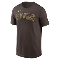 Men's Nike Manny Machado Brown San Diego Padres Name & Number T-Shirt