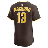 Maillot Nike Manny Machado marron pour homme des Padres de San Diego Road Elite