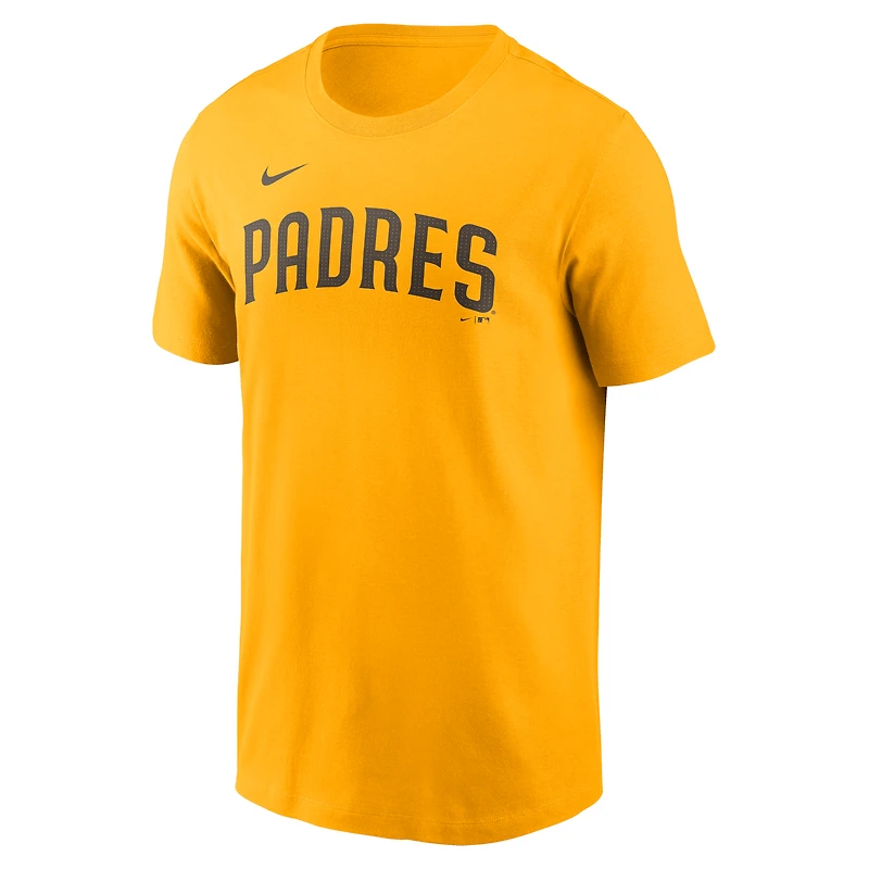 T-shirt avec nom et numéro Nike Manny Machado doré des San Diego Padres Fuse pour homme