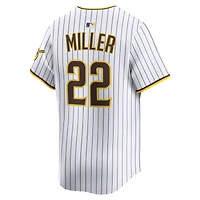 Maillot de joueur Nike Mason Miller blanc des Padres San Diego à domicile en édition limitée pour homme