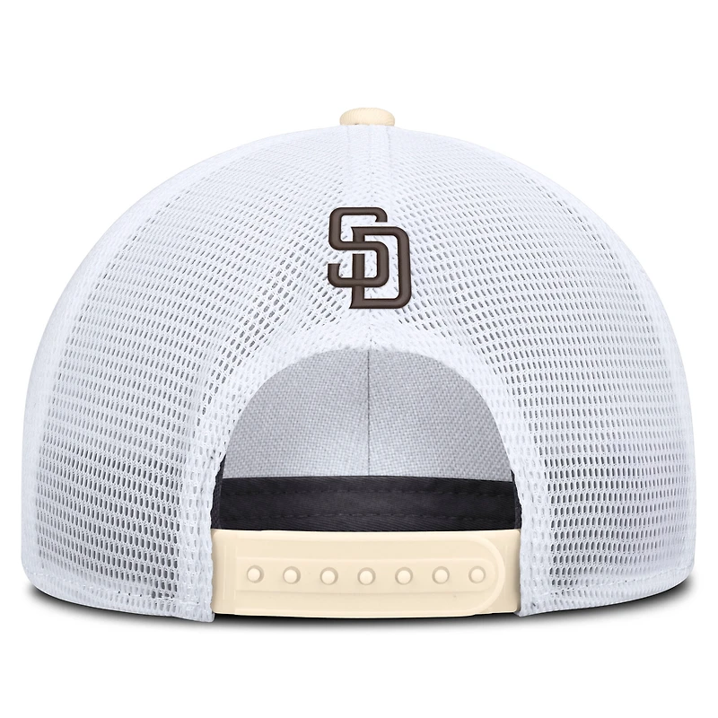Men's Nike Natural/White San Diego Padres Rise Dri-FIT Trucker Adjustable Hat​