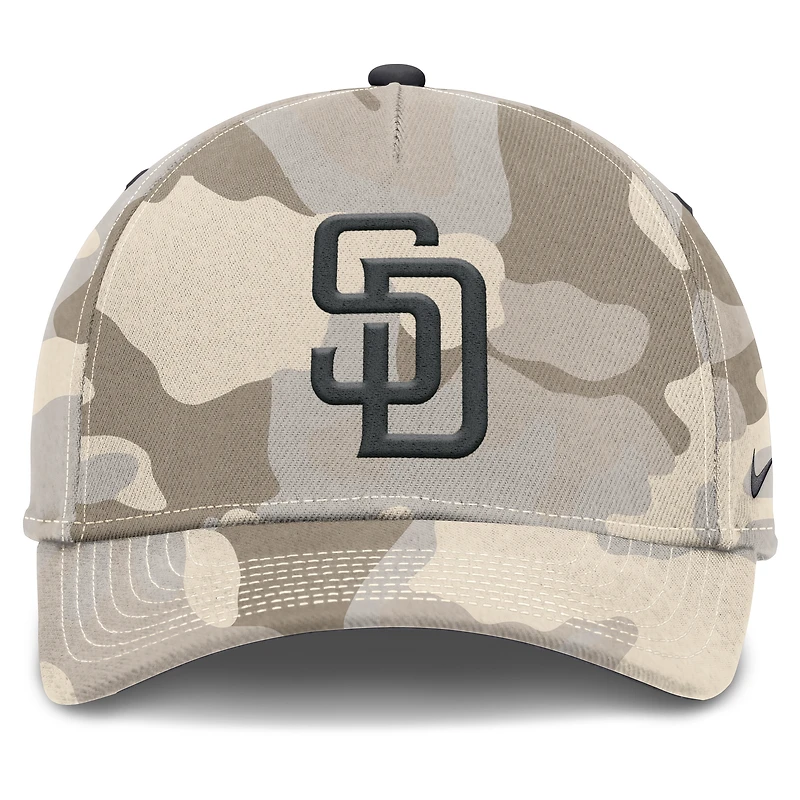 Men's Nike Natural San Diego Padres Camo Pack Rise Adjustable Hat