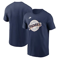 T-shirt Nike bleu marine avec logo de l'équipe des San Diego Padres Cooperstown pour hommes