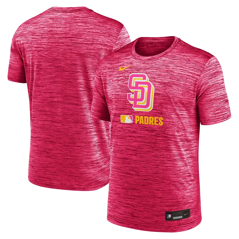 Men's Nike Pink San Diego Padres Authentic Collection City Connect Velocity Dri-FIT T-Shirt