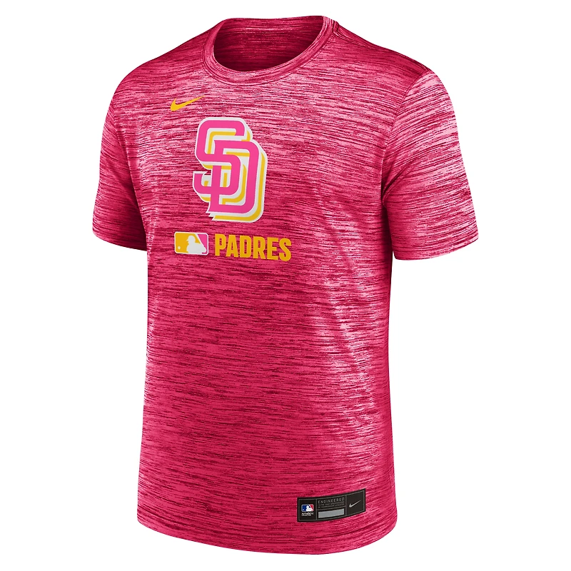 Men's Nike Pink San Diego Padres Authentic Collection City Connect Velocity Dri-FIT T-Shirt