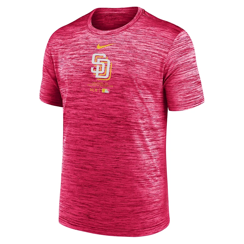 Men's Nike Pink San Diego Padres Authentic Collection City Connect Velocity Performance T-Shirt