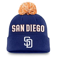 Bonnet à revers Nike Royal San Diego Padres Peak pour homme avec pompon