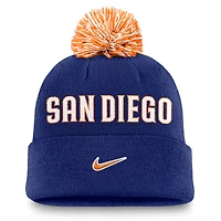 Men's Nike  Royal San Diego Padres Peak Cuffed Knit Hat with Pom