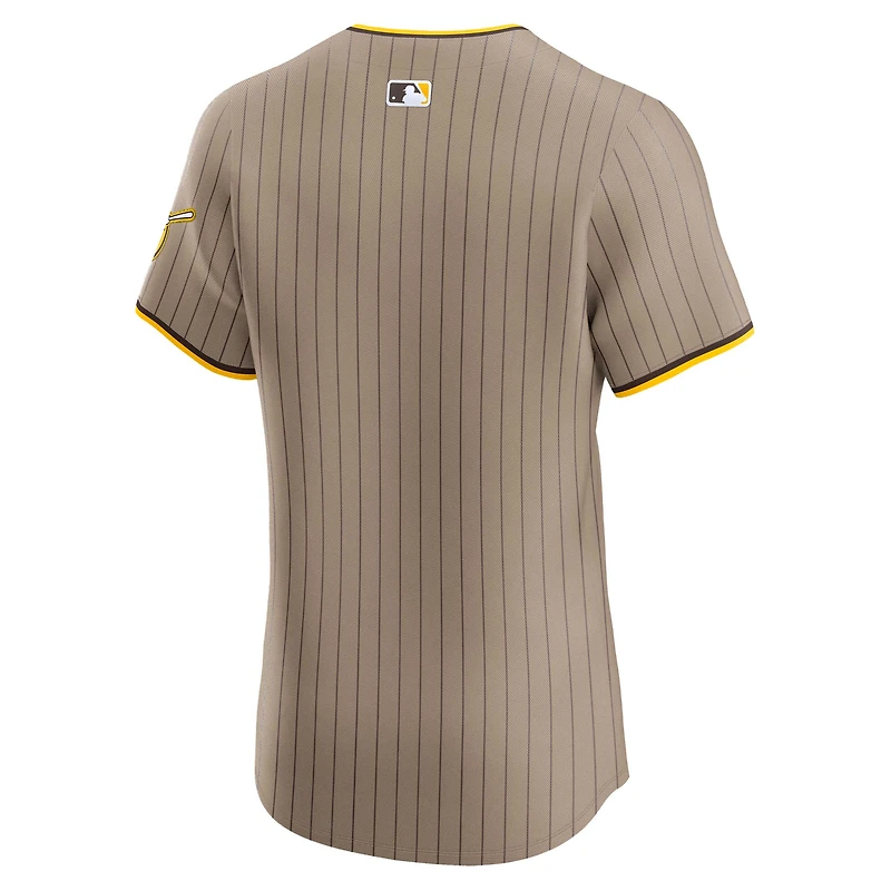 Men's Nike Sand San Diego Padres Alternate Vapor Premier Elite Patch Jersey