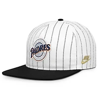 Casquette ajustable Nike Pro San Diego Padres Cooperstown Collection blanche et noire pour homme