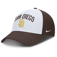 Casquette ajustable Nike blanche/marron San Diego Padres Club Performance pour homme
