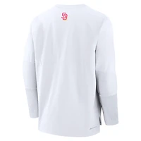 Pull léger Nike blanc City Connect 2025 des Padres de San Diego pour homme, collection authentique Player Dri-FIT