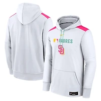 Sweat à capuche Nike City Connect Therma blanc pour homme, collection authentique des Padres de San Diego