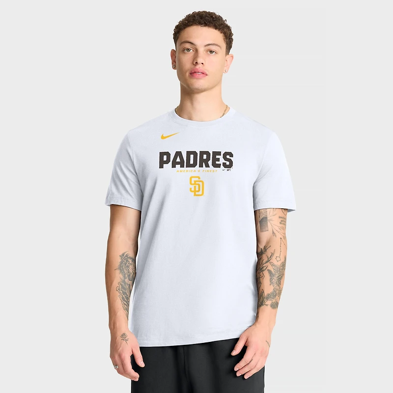 Men's Nike White San Diego Padres Bold Team Name T-Shirt