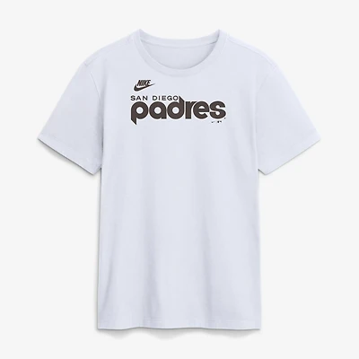 T-shirt Nike blanc San Diego Padres Cooperstown Collection Wordmark pour homme
