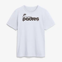 T-shirt Nike blanc San Diego Padres Cooperstown Collection Wordmark pour homme