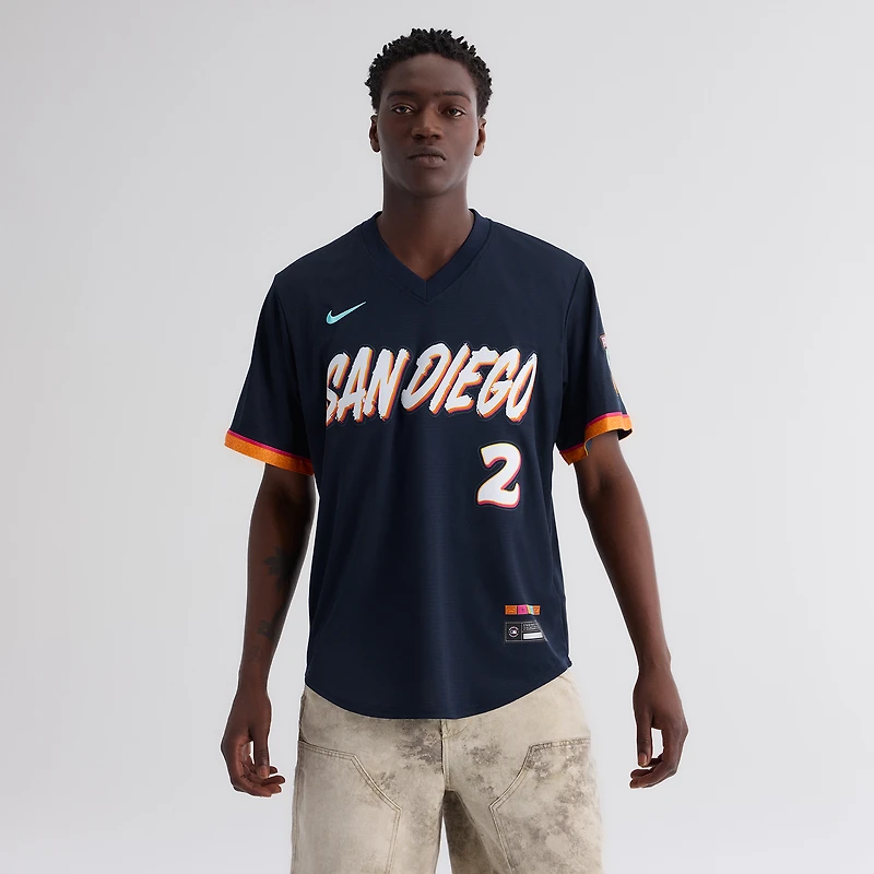 Men's Nike Xander Bogaerts Obsidian San Diego Padres 2026 City Connect Stadium Jersey