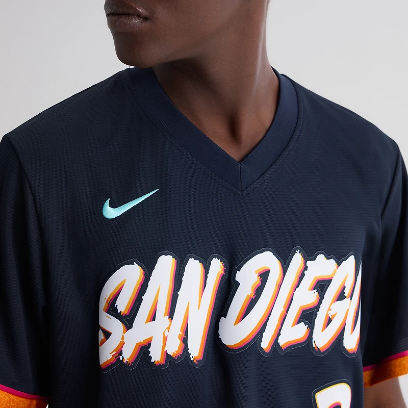 Men's Nike Xander Bogaerts Obsidian San Diego Padres 2026 City Connect Stadium Jersey