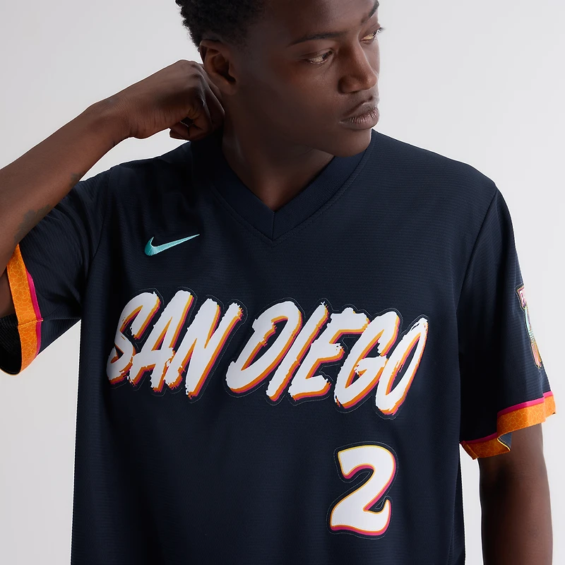 Men's Nike Xander Bogaerts Obsidian San Diego Padres 2026 City Connect Stadium Jersey