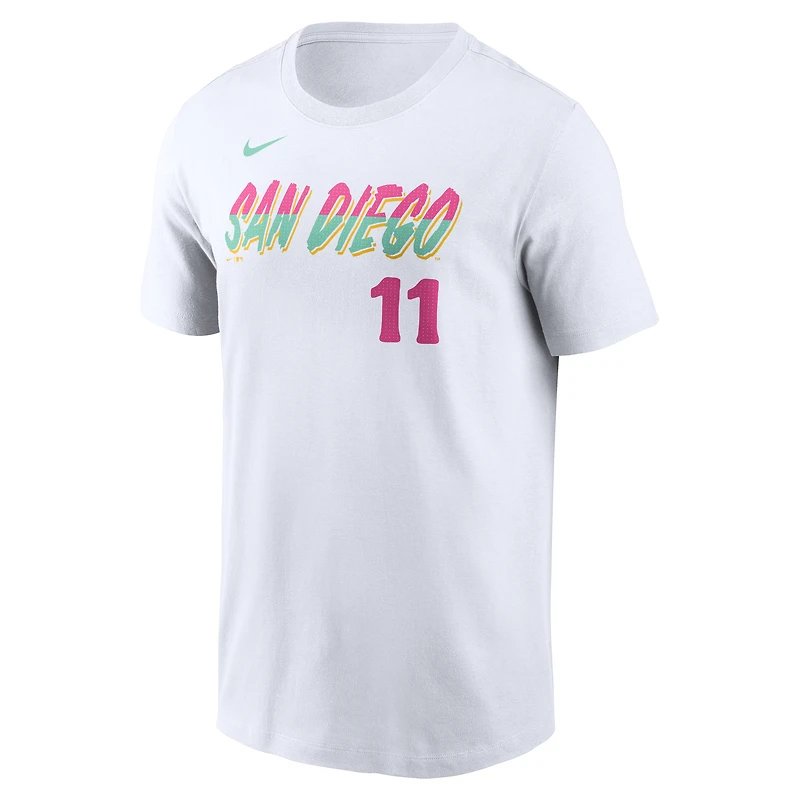 Men's Nike Yu Darvish White San Diego Padres Fuse City Connect Name & Number T-Shirt