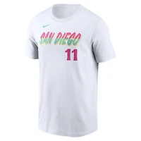 Men's Nike Yu Darvish White San Diego Padres Fuse City Connect Name & Number T-Shirt