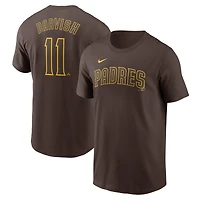 T-shirt Nike Yu Darvish Brown pour homme avec nom et numéro Fuse des Padres de San Diego