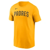 T-shirt avec nom et numéro Nike Yu Darvish Gold pour hommes des San Diego Padres