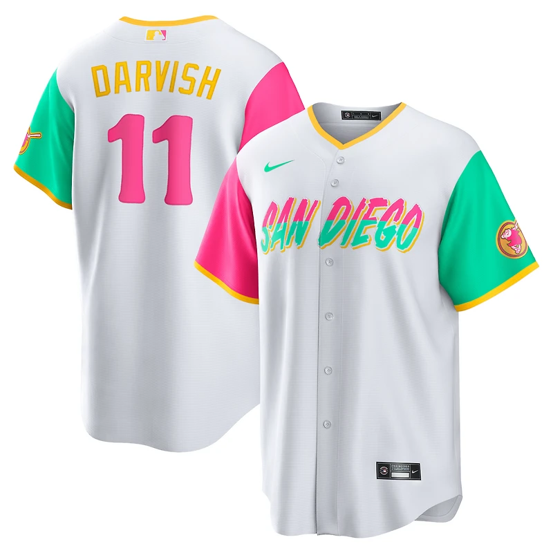 Maillot de joueur réplique Nike Yu Darvish San Diego Padres City Connect blanc pour homme