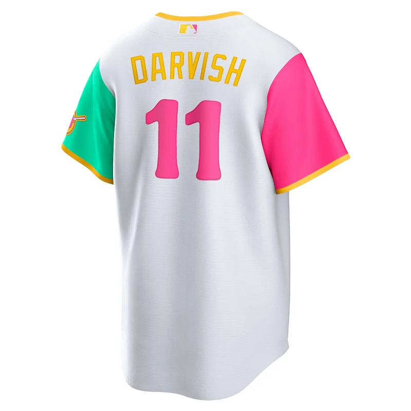 Maillot de joueur réplique Nike Yu Darvish San Diego Padres City Connect blanc pour homme