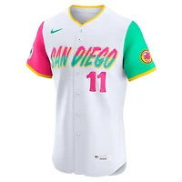 Maillot de joueur d'élite Nike Yu Darvish blanc pour homme, City Connect, Padres San Diego, avec écusson sponsorisé
