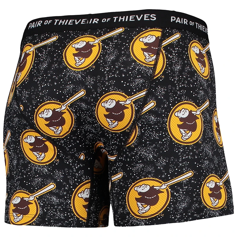 Lot de 2 boxers pour homme Pair of Thieves Noir San Diego Padres Super Fit