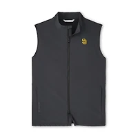 Gilet zippé Peter Millar noir San Diego Padres Dunes pour homme