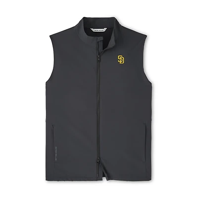 Men's Peter Millar Black San Diego Padres Dunes Full-Zip Vest