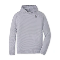 Men's Peter Millar Gray San Diego Padres Pine Sugar Stripe Performance Hoodie