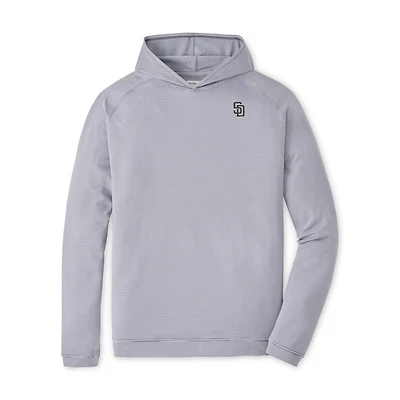 Men's Peter Millar Gray San Diego Padres Pine Sugar Stripe Performance Hoodie