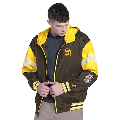 Men's Pro Player Brown/Gold San Diego Padres Legacy Lightweight Full-Zip Hooded Jacket