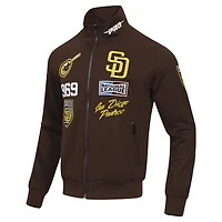Men's Pro Standard Brown San Diego Padres Fast Lane Full-Zip Track Jacket