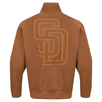 Men's Pro Standard Brown San Diego Padres Paint The City Twill Full-Zip Jacket