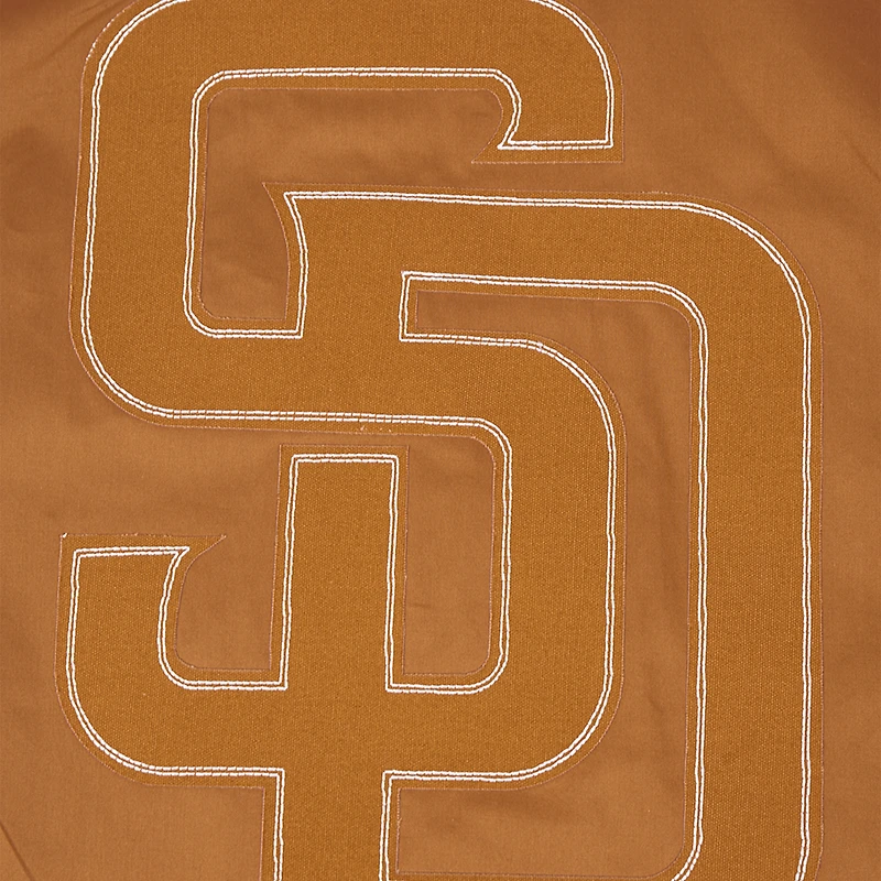 Men's Pro Standard Brown San Diego Padres Paint The City Twill Full-Zip Jacket