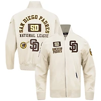 Veste zippée en sergé Area Code Pro Standard pour homme, couleur crème, des Padres de San Diego