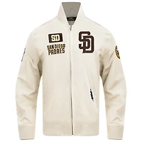 Veste zippée en sergé Area Code Pro Standard pour homme, couleur crème, des Padres de San Diego