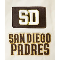 Men's Pro Standard Cream San Diego Padres Area Code Twill Full-Zip Jacket
