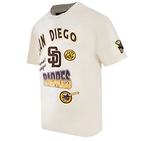 Men's Pro Standard Cream San Diego Padres Turn It Up Dropped Shoulder T-Shirt