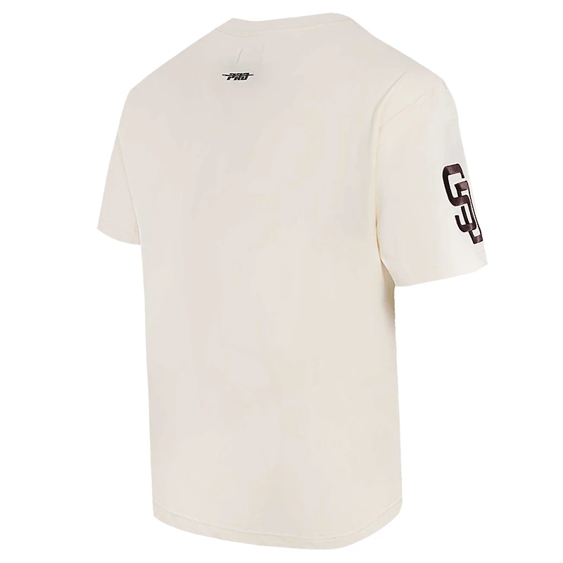 T-shirt à épaules tombantes Turn It Up Pro Standard pour homme de couleur crème des Padres San Diego