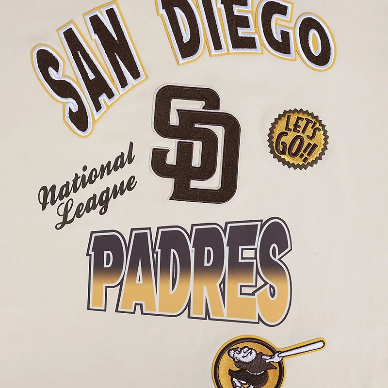 T-shirt à épaules tombantes Turn It Up Pro Standard pour homme de couleur crème des Padres San Diego