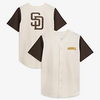 Maillot à boutons pour homme, couleur crème, des Padres de San Diego, grandes tailles