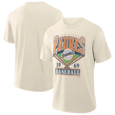 T-shirt imprimé sérigraphié pour homme, coloris crème, San Diego Padres, grandes tailles